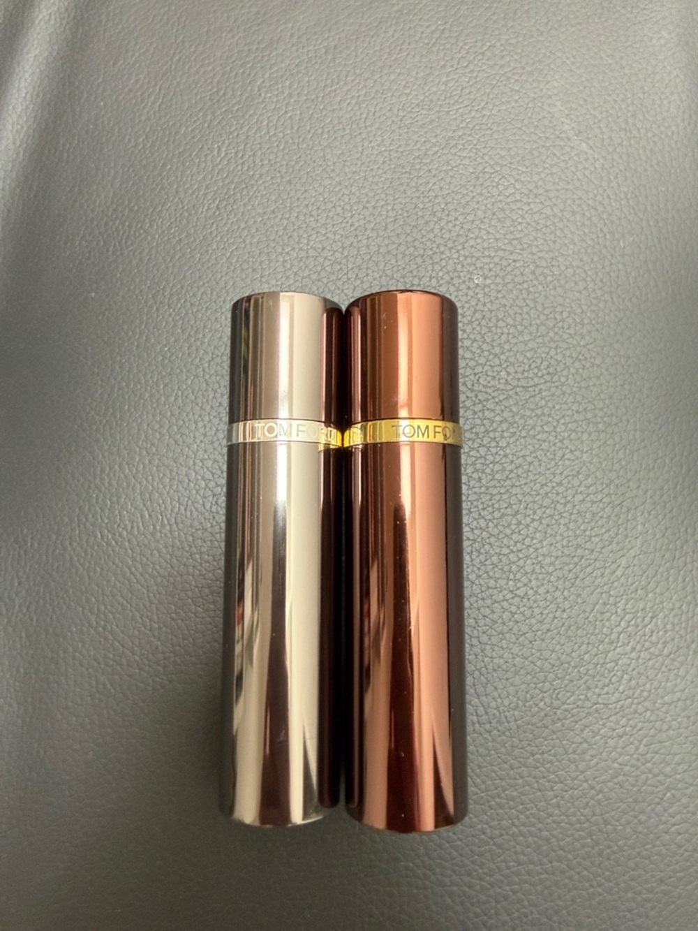 2(Two) Tom Ford Fragrance Atomizer Cases Empty w/ One Refillable Bottle Oud Wood